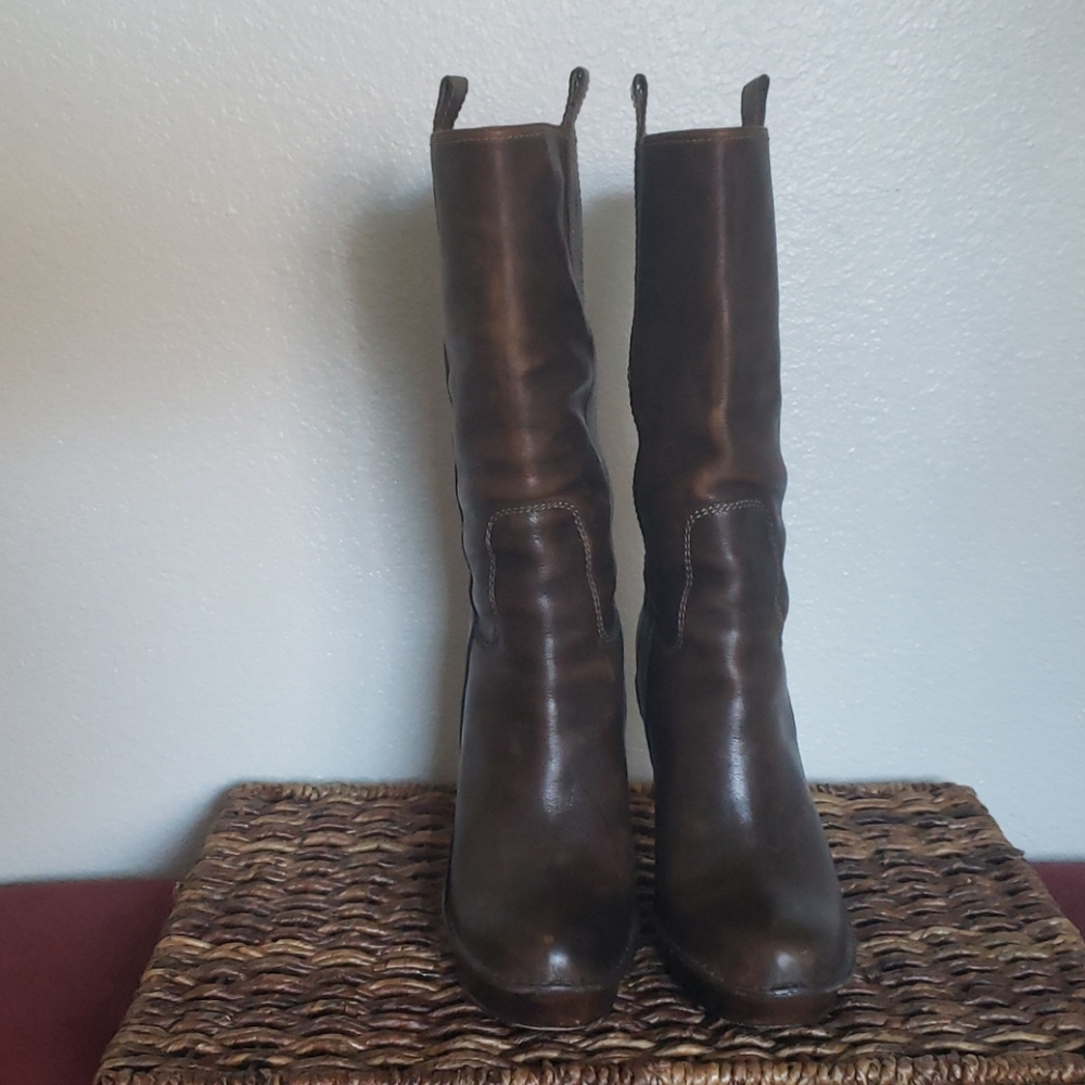 Frye "Victoria Mid" Leather Boots